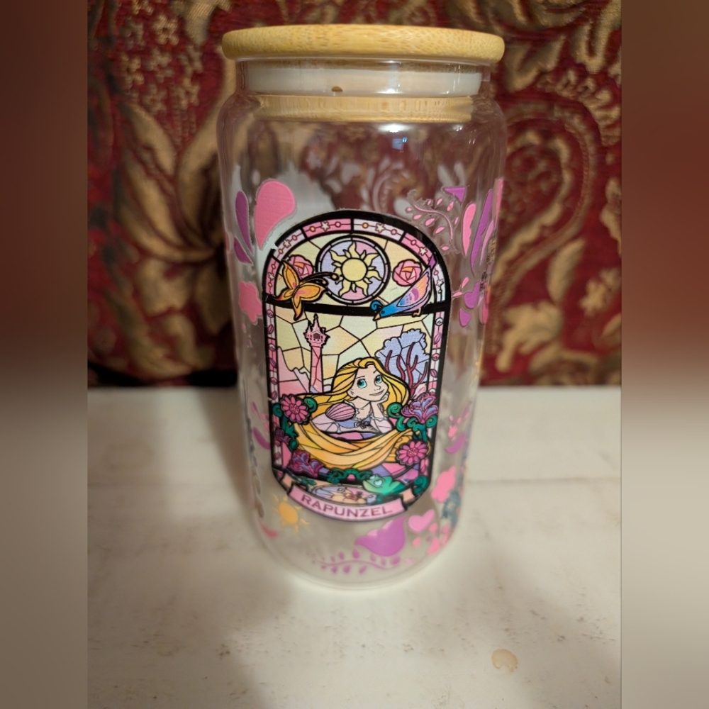 Rapunzel Glass Jar with Bamboo Lid